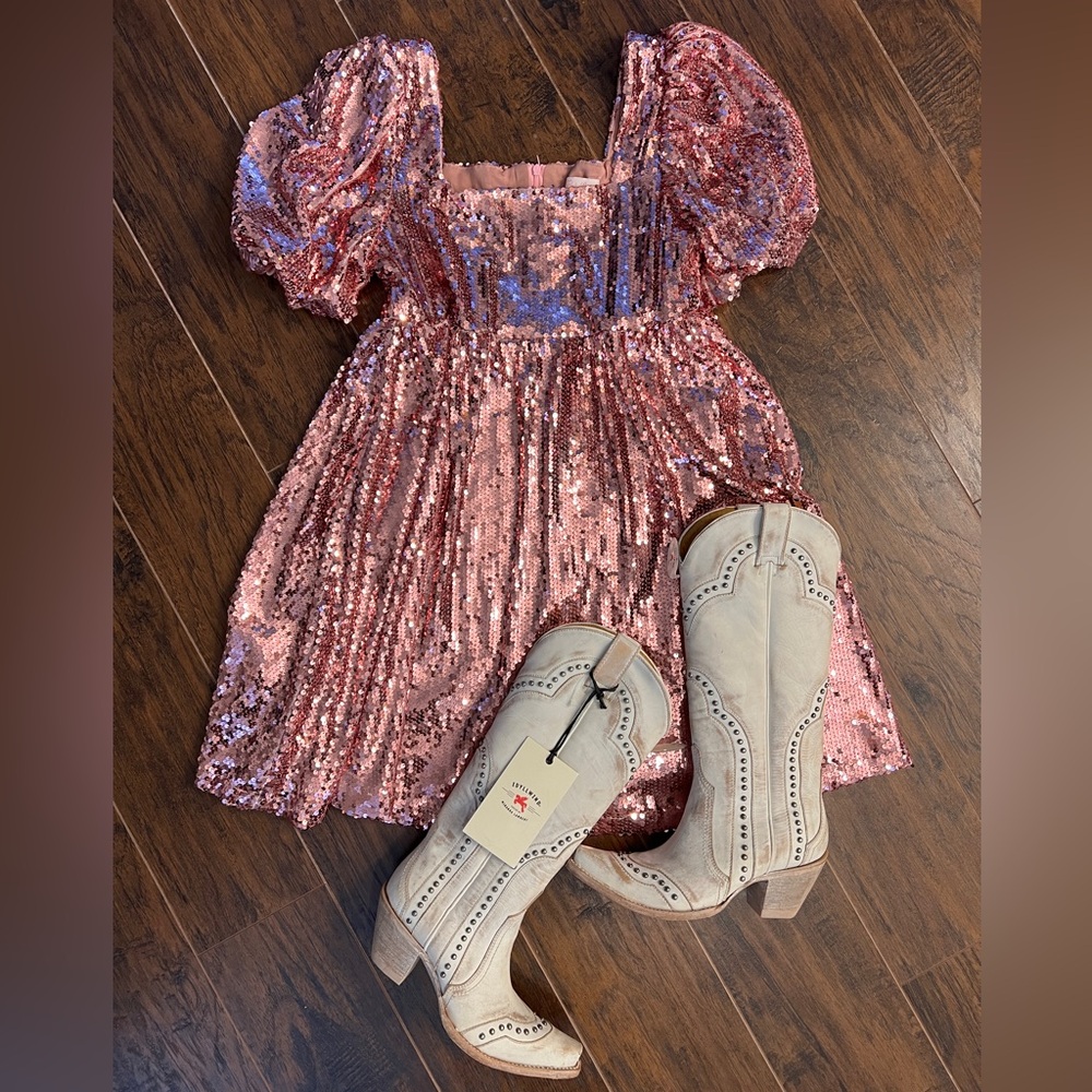 Pink Lily sequin pink dress